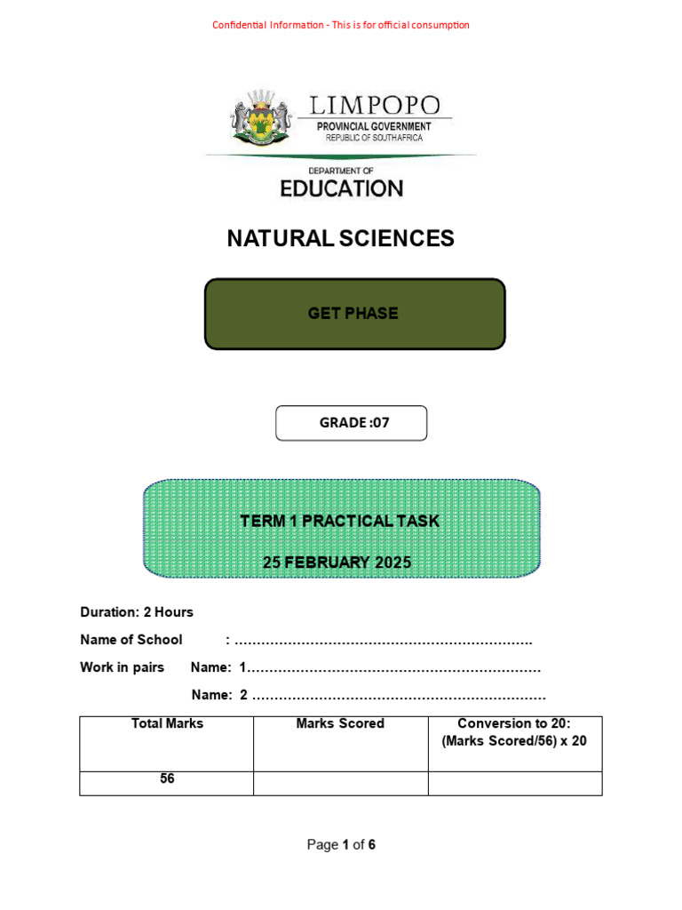 Grade 7 Natural Sciences Exam 2025 | PDF | Flowers | Sex