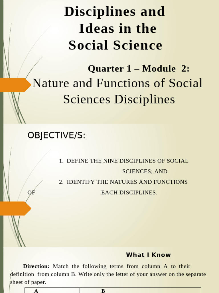 Understanding Social Science Disciplines | PDF | Social Sciences ...