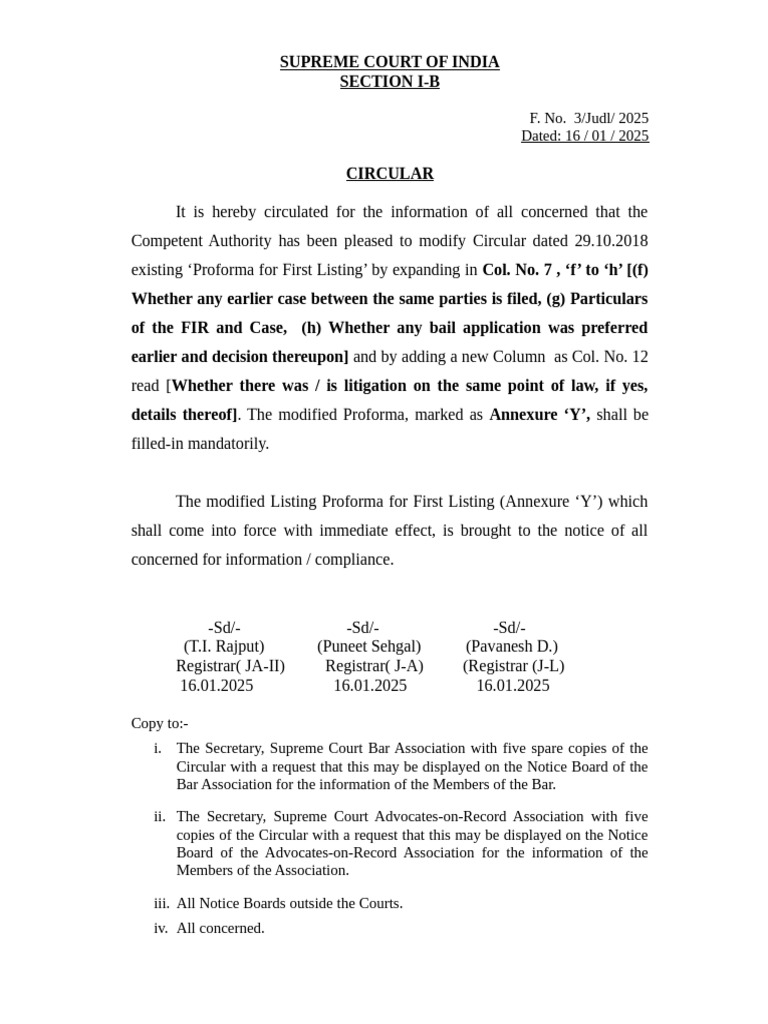 high court circular | PDF | Government | Common Law