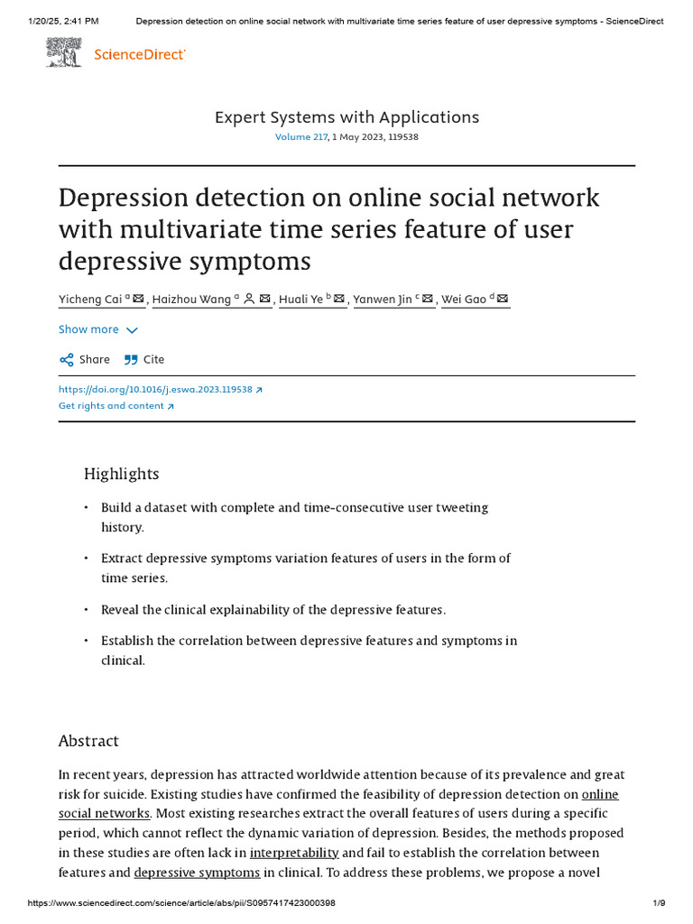 Suicide | PDF | Major Depressive Disorder | Time Series