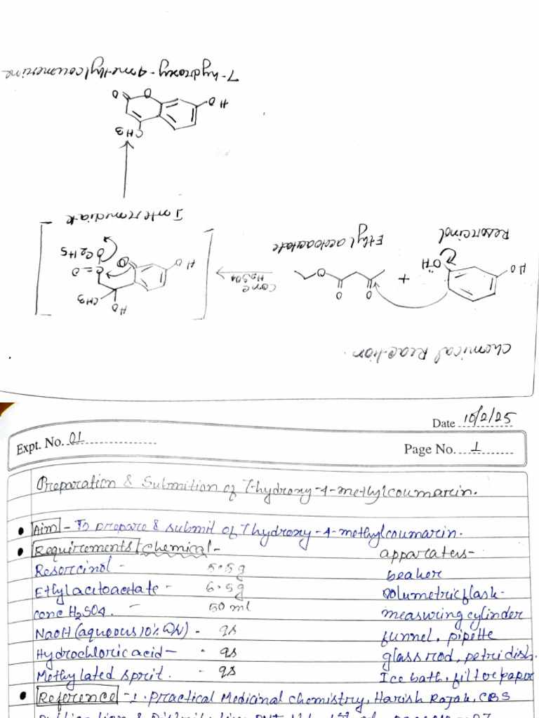 Coumarin Synthesis Experiment Report | PDF