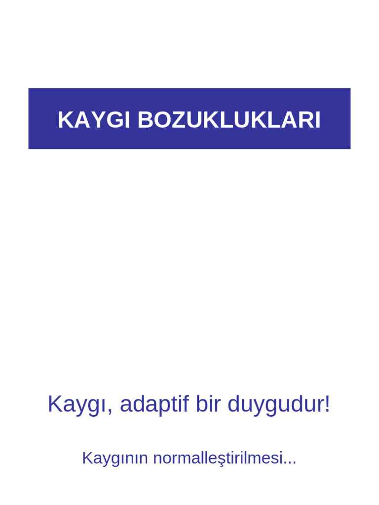 Kaygi Bozukluklari-1 | PDF