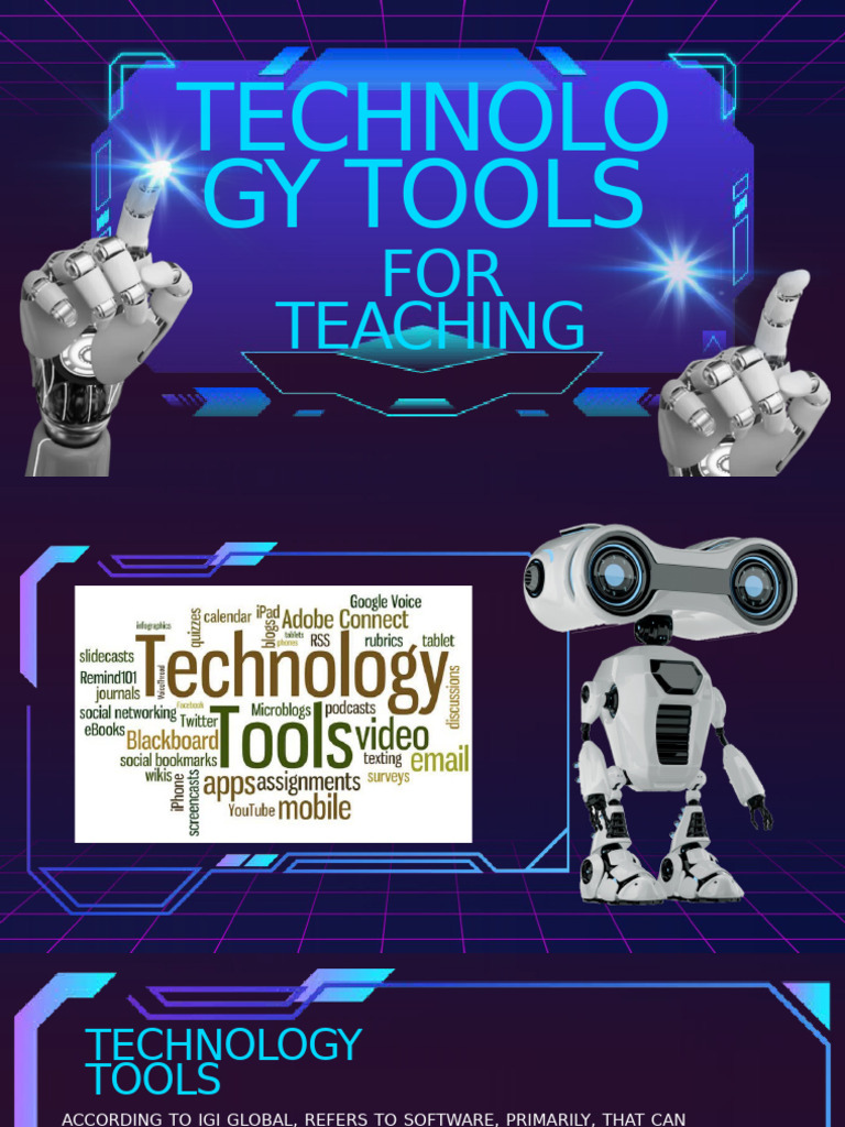 Black and Blue Modern Technology Presentation | PDF | Teachers | Learning