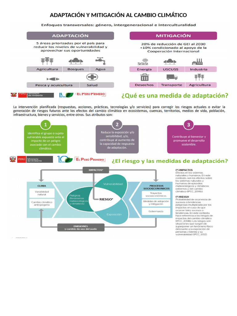 Adaptación y Mitigación Al Cambio Climático | PDF