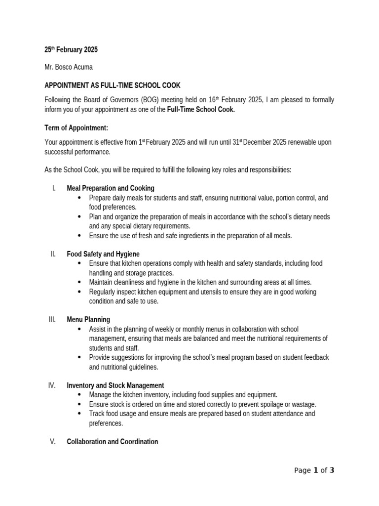 School Cook. Awork Harriet | PDF | Kitchen | Menu