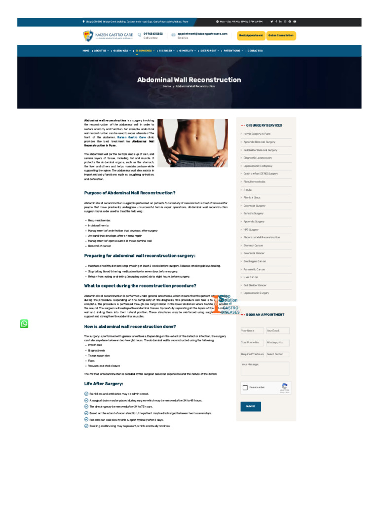 Abdominal Wall Reconstruction Guide | PDF | Surgery | Abdomen
