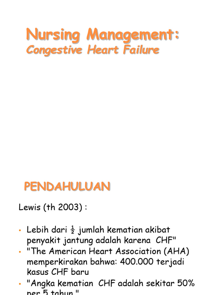 Nursing Management of Congestive Heart Failure | PDF | Heart Failure ...