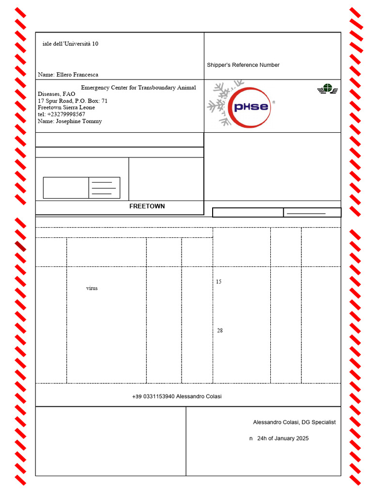 Shipper DG Sierra Leone | PDF | Dangerous Goods
