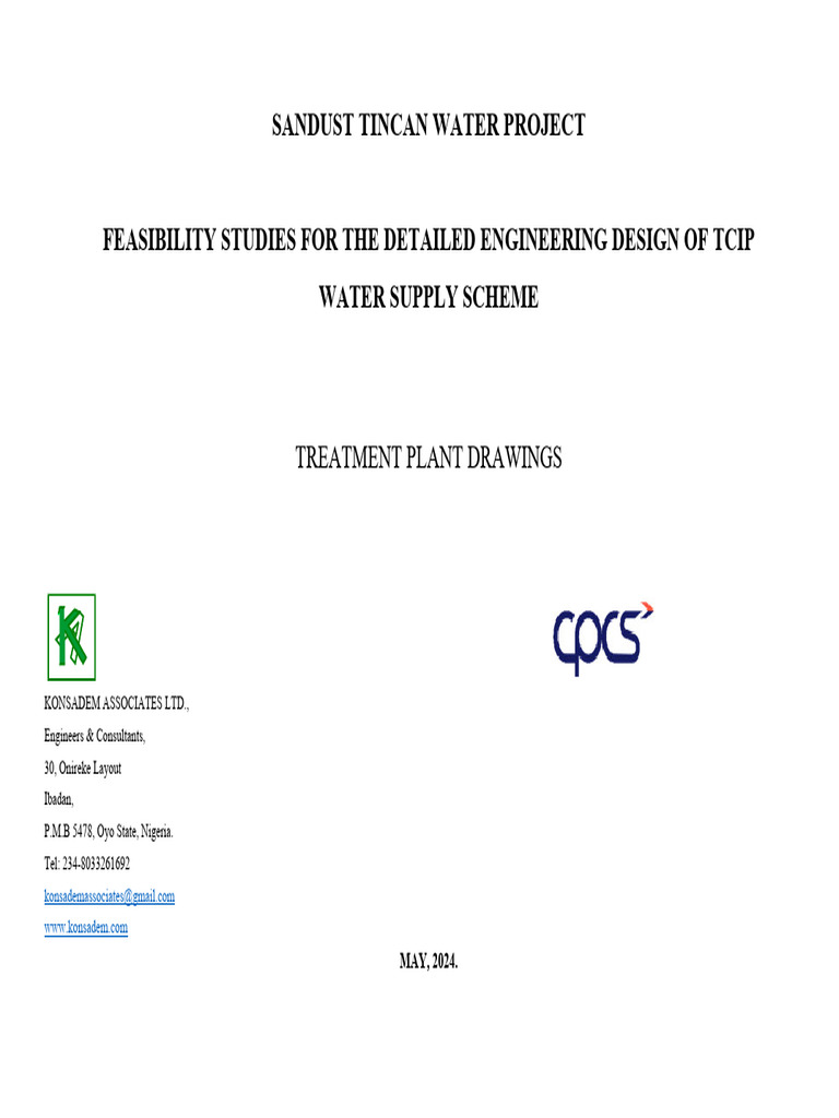 Sandust Tincan Water Project Plans | PDF | Hydraulics