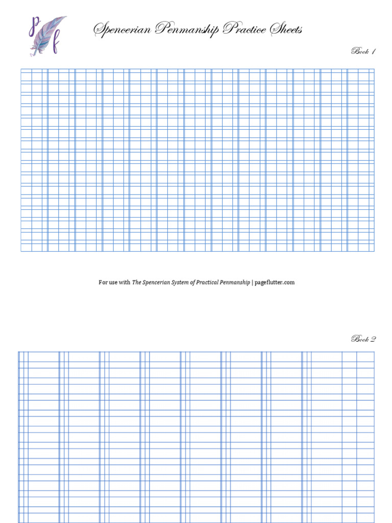 Spencerian Penmanship Practice Sheets | PDF