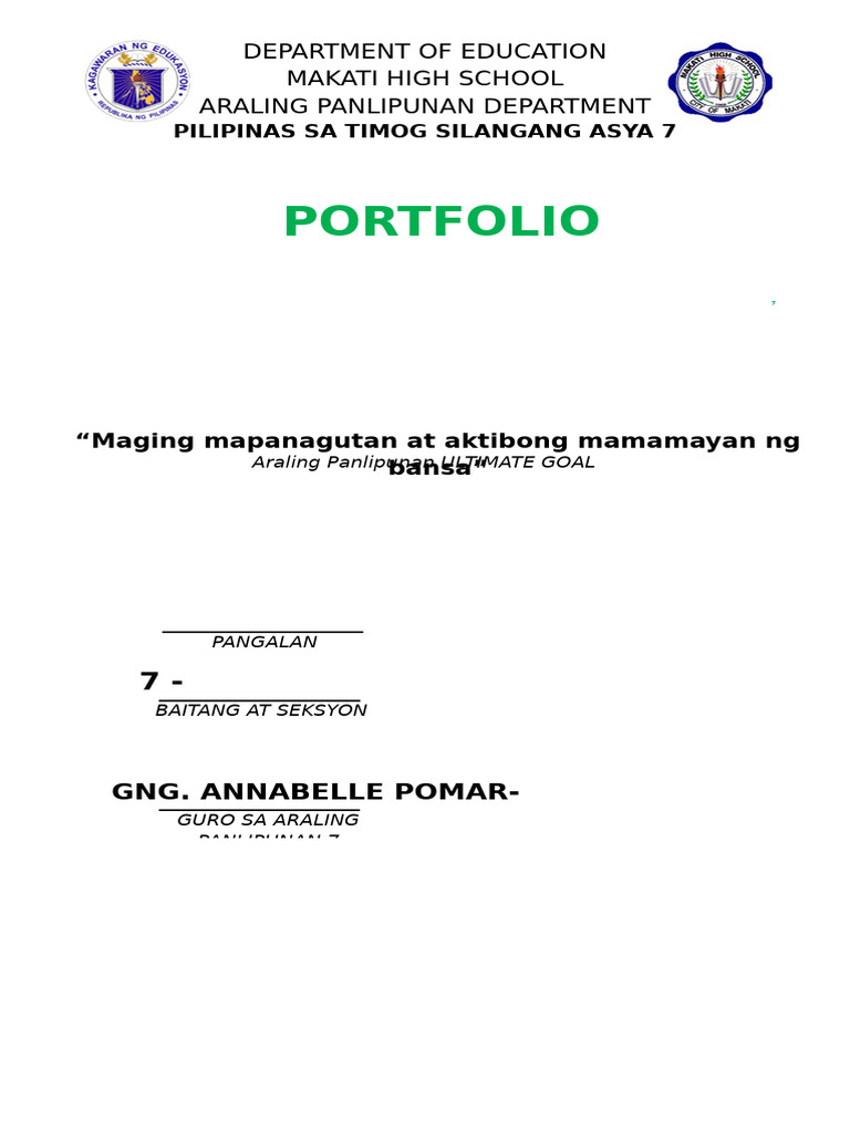 Ap7 Portfolio-Format | PDF