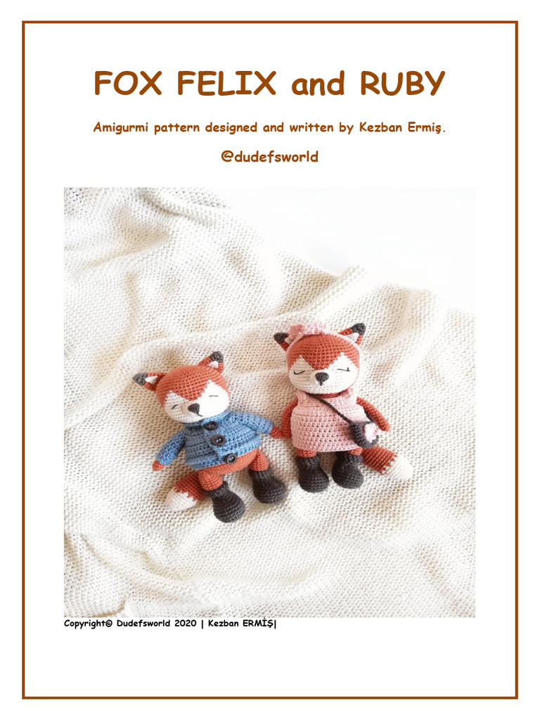 Crochet Pattern for Felix and Ruby | PDF | Crochet | Needlework