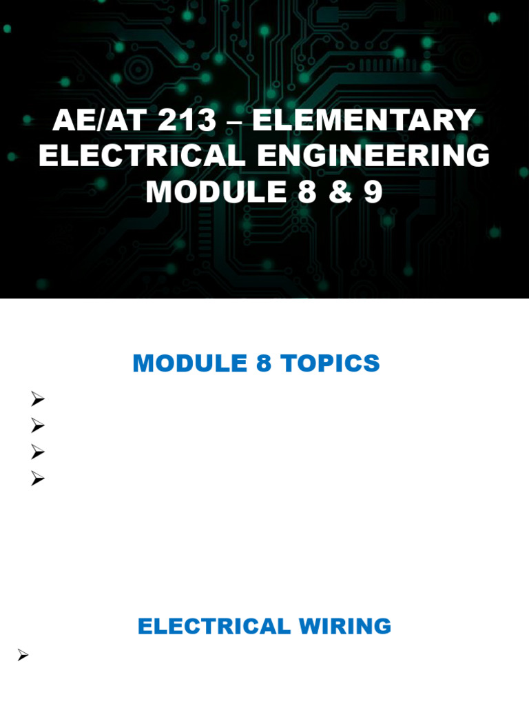 Electrical Wiring Basics and Standards | PDF | Electrical Components ...