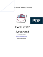 Excel 2007 Advanced Training Manual