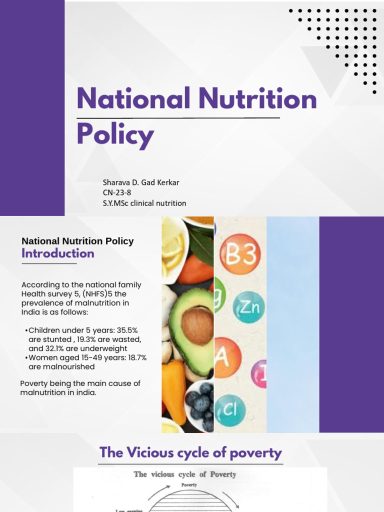 National Nutrition Policy Overview | PDF | Malnutrition | Human Nutrition