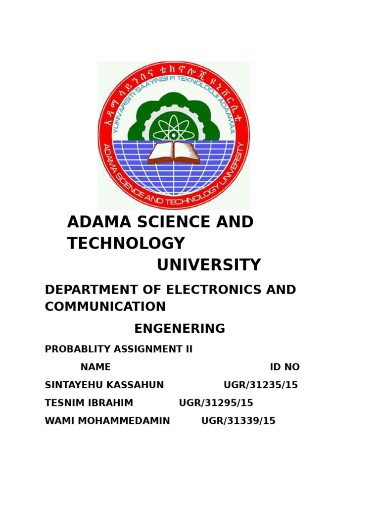 Electronics Engineering Probability Assignment | PDF