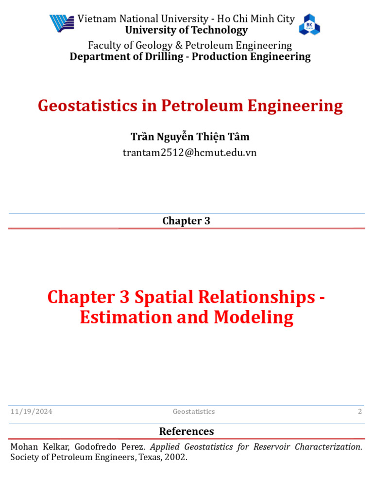 Geostatistics in Petroleum Engineering | PDF | Covariance | Variance