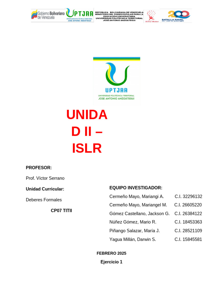 ISLR Ejercicios | PDF | Impuesto sobre la renta | Impuestos