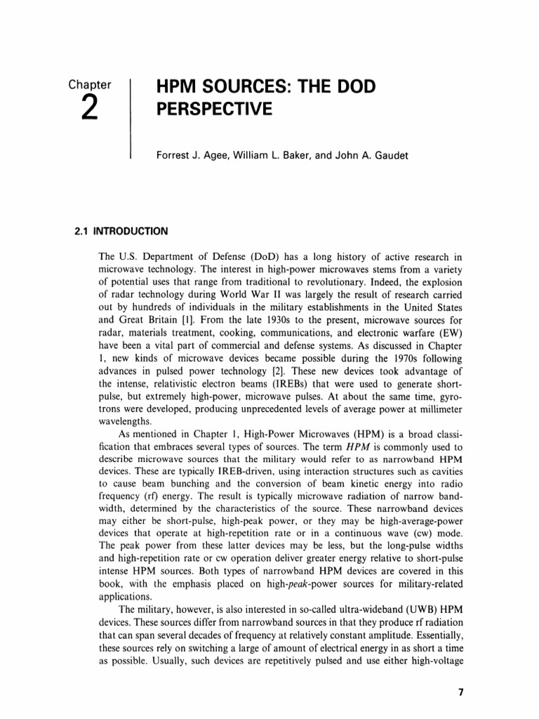 WWII Radar Jamming and HPM Research | PDF | Microwave | Ultra Wideband