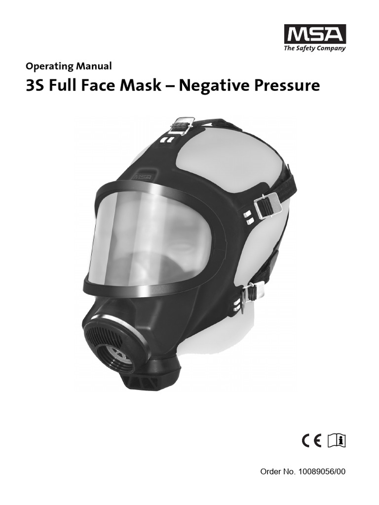 MSA 3S Full Face Mask Manual | PDF | Valve | Exhalation