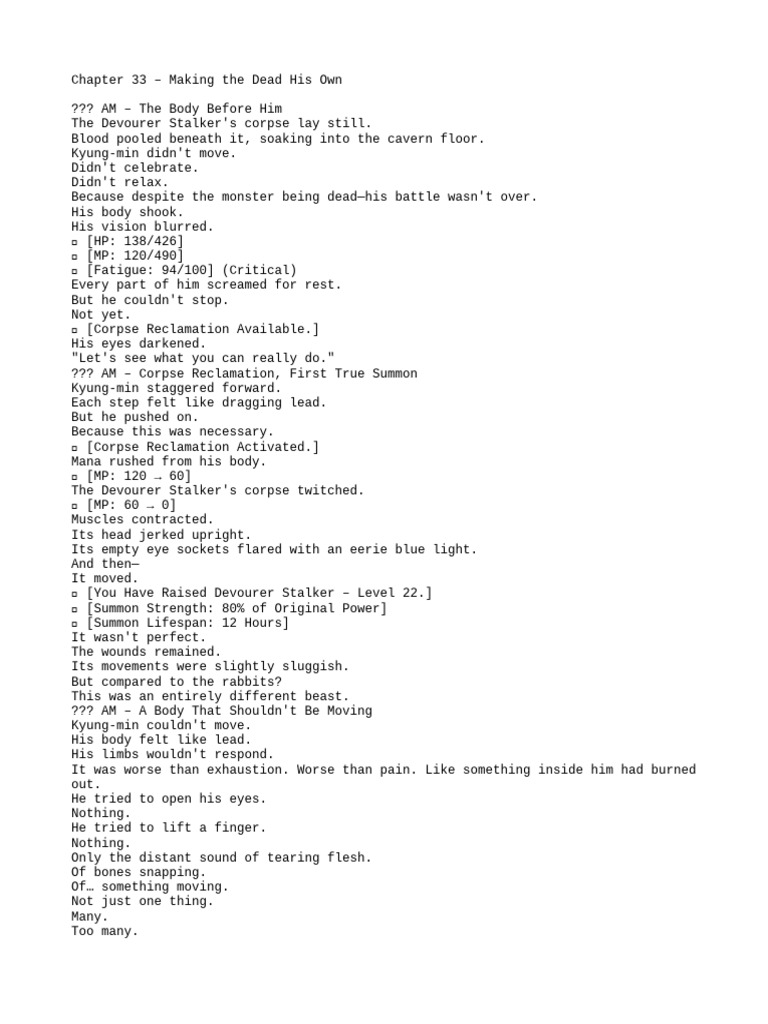 Chapter 33 - Making The Dead His Ow | PDF