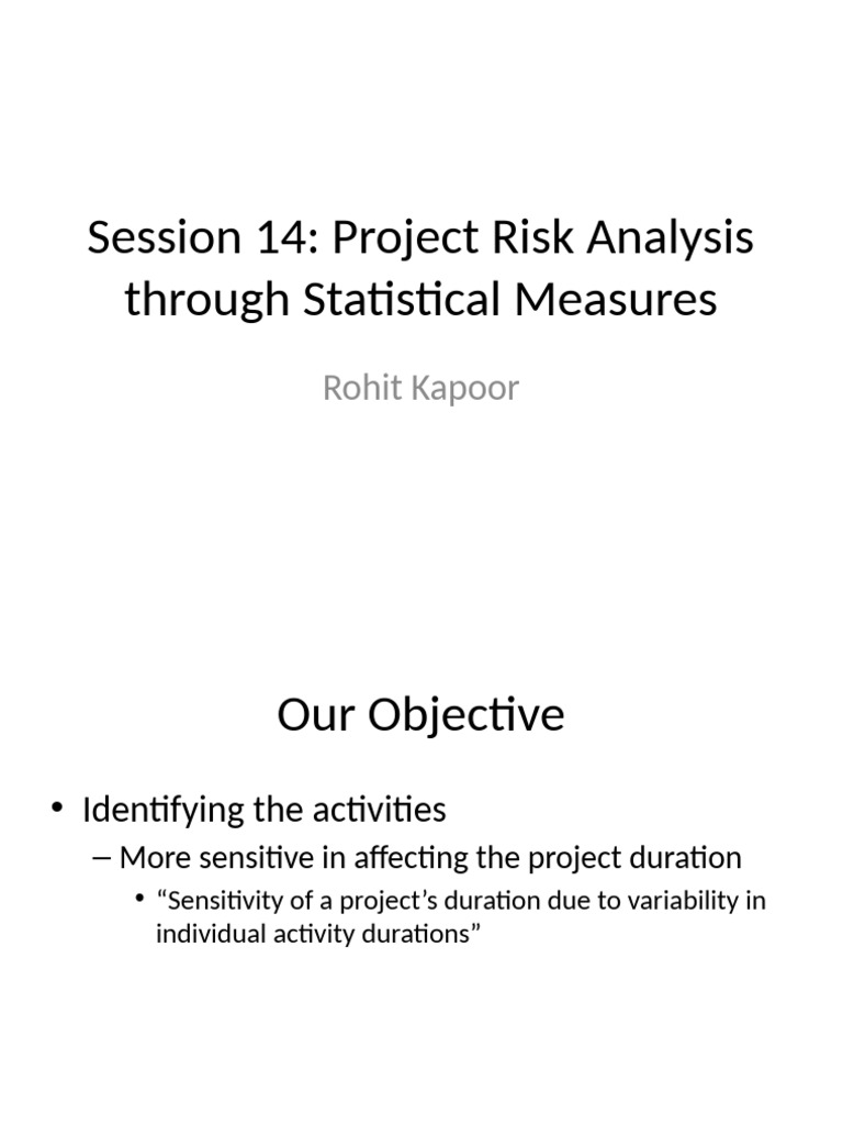 Session 14 Project Risk Analysis Traditional Approach | PDF | Spearman ...
