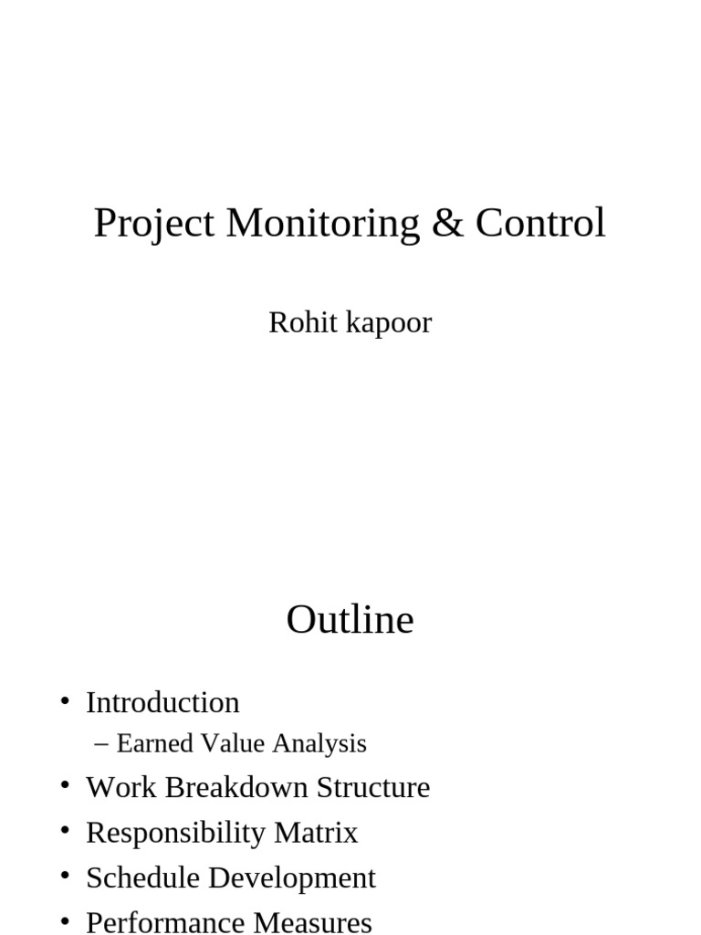 Project Monitoring & Control Techniques | PDF | Project Management
