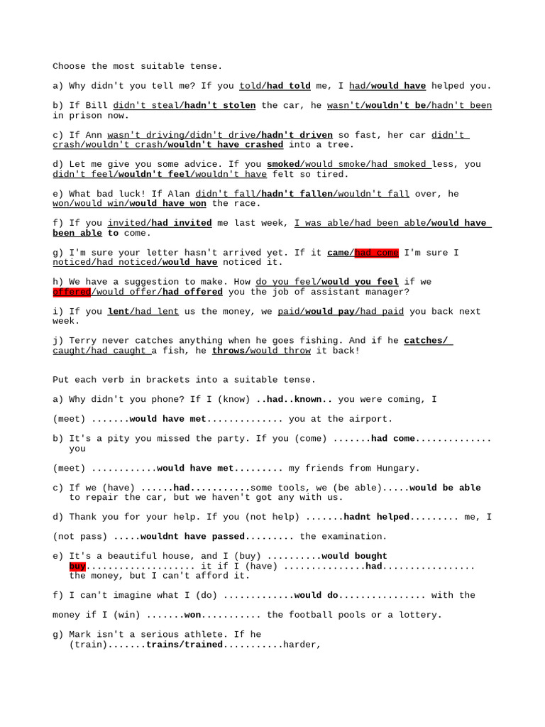 Conditionals | PDF