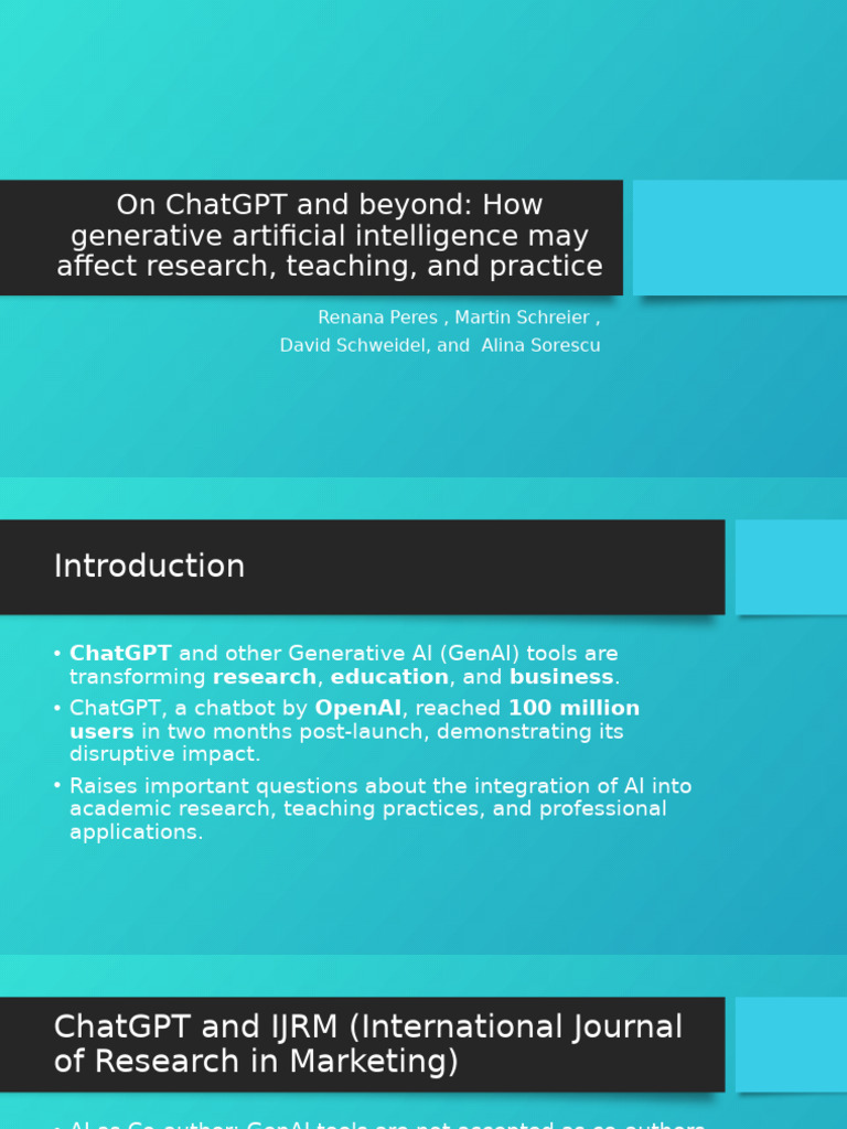 On ChatGPT and Beyond | PDF | Artificial Intelligence | Intelligence ...