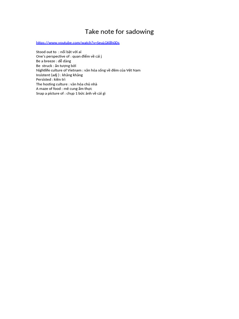 Take Note For Sadowing | PDF