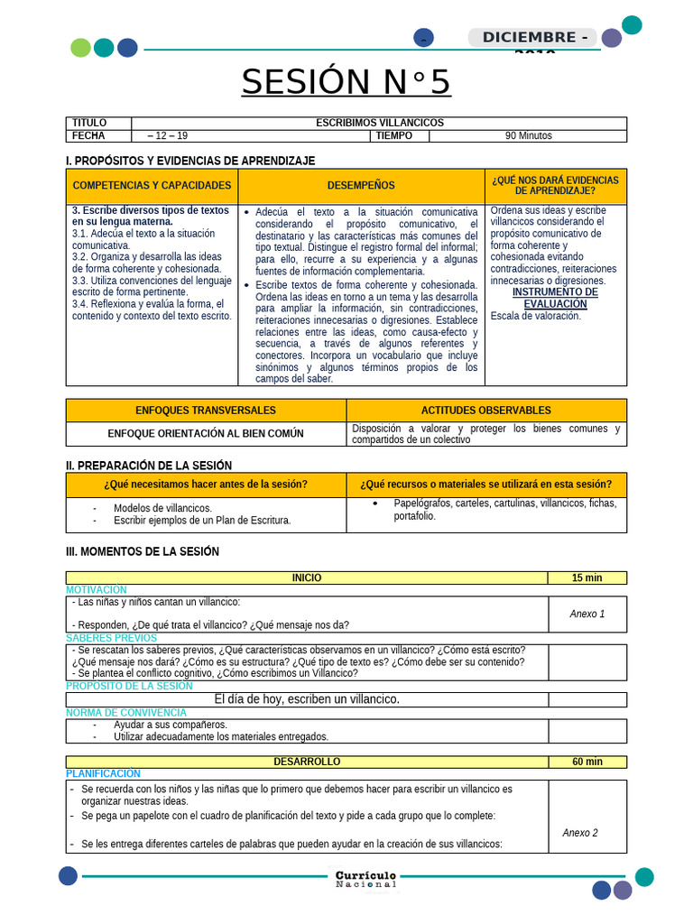 Sesion 5 - C - P14 | PDF | Aprendizaje