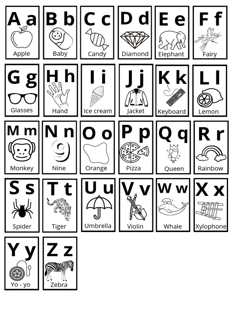 Alphabetical List of Objects and Animals | PDF