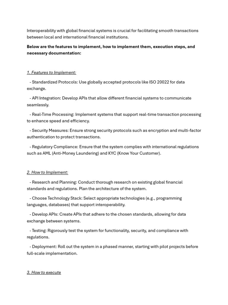 Global Financial Interoperability Guide | PDF | Regulatory Compliance ...