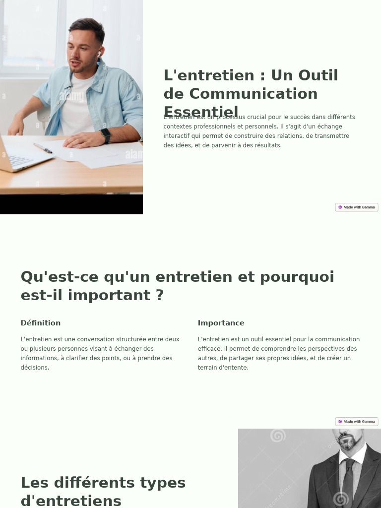 L'entretien : Outil de communication clé | PDF | la communication ...
