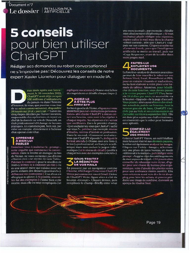 5 Conseils Pour Bien Utiliser ChatGPT | PDF