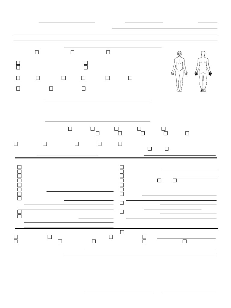 Initial Health Status Form Template | PDF | Physician | Pain