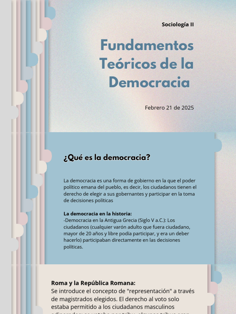 Fundamentos de la Democracia y Teoría | PDF | Democracia | Ideologías ...