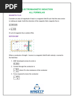 Magnetic Field Formula Sheet | PDF | Magnetic Field | Physics