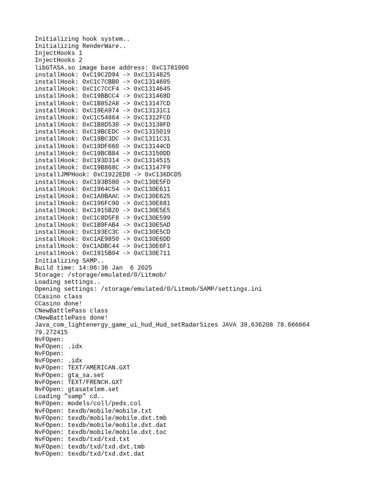 Samp Log | PDF | Vehicles | Computing