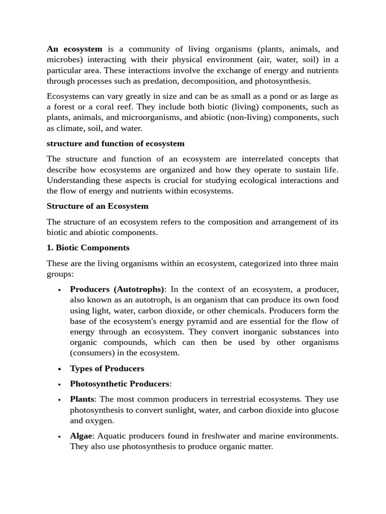 Understanding Ecosystem Structure and Function | PDF | Waste | Ecosystem