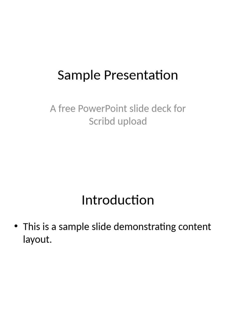 Sample Presentation | PDF