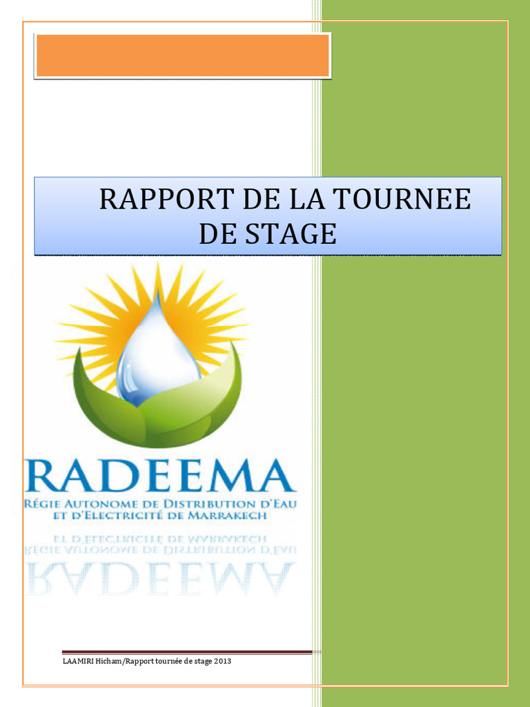 Rapport de stage à la RADEEMA 2013 | PDF | Progiciel de gestion intégré ...