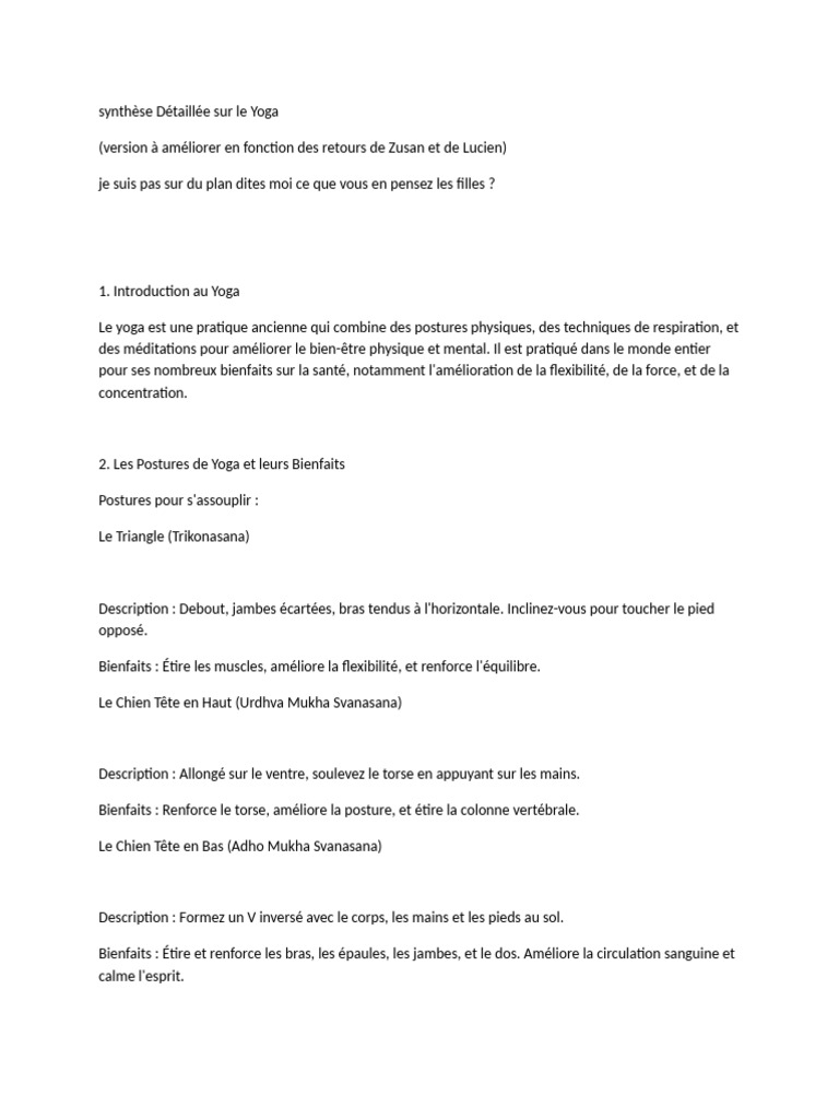 Guide Complet des Postures de Yoga | PDF