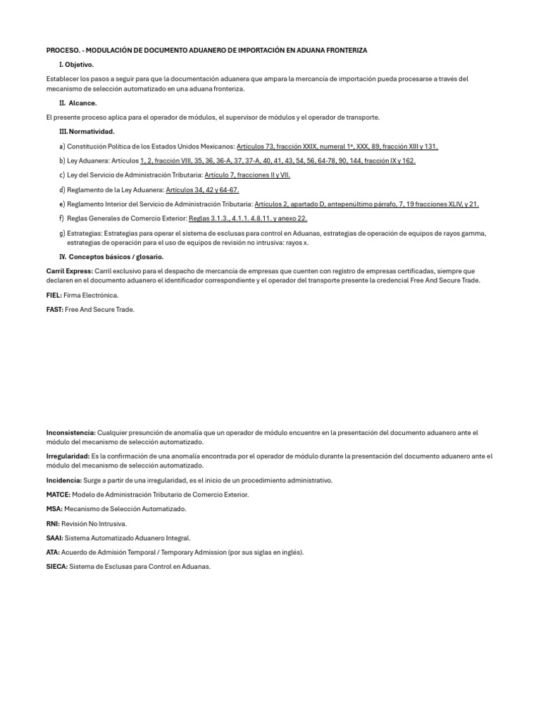Modulaci%c3%93n de Documento Aduanero de Importaci%c3%93n en Aduana ...
