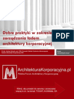 Dobre praktyki w zakresie zarządzania ładem architektury korporacyjnej