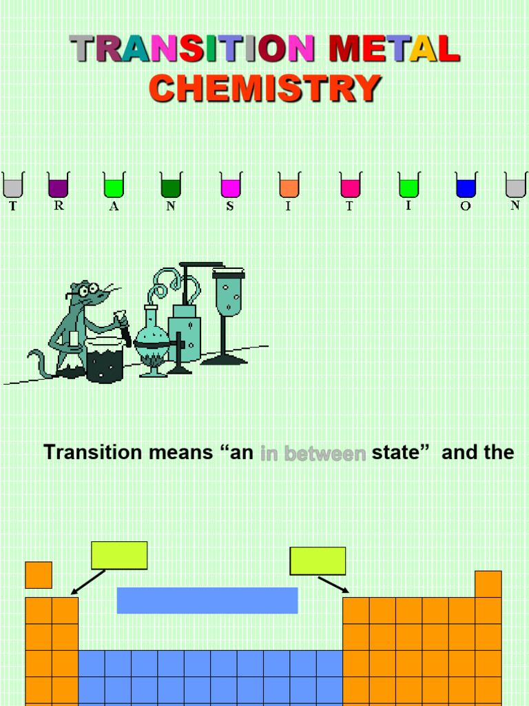 Transition Metal Chemistry Overview | PDF | Transition Metals ...