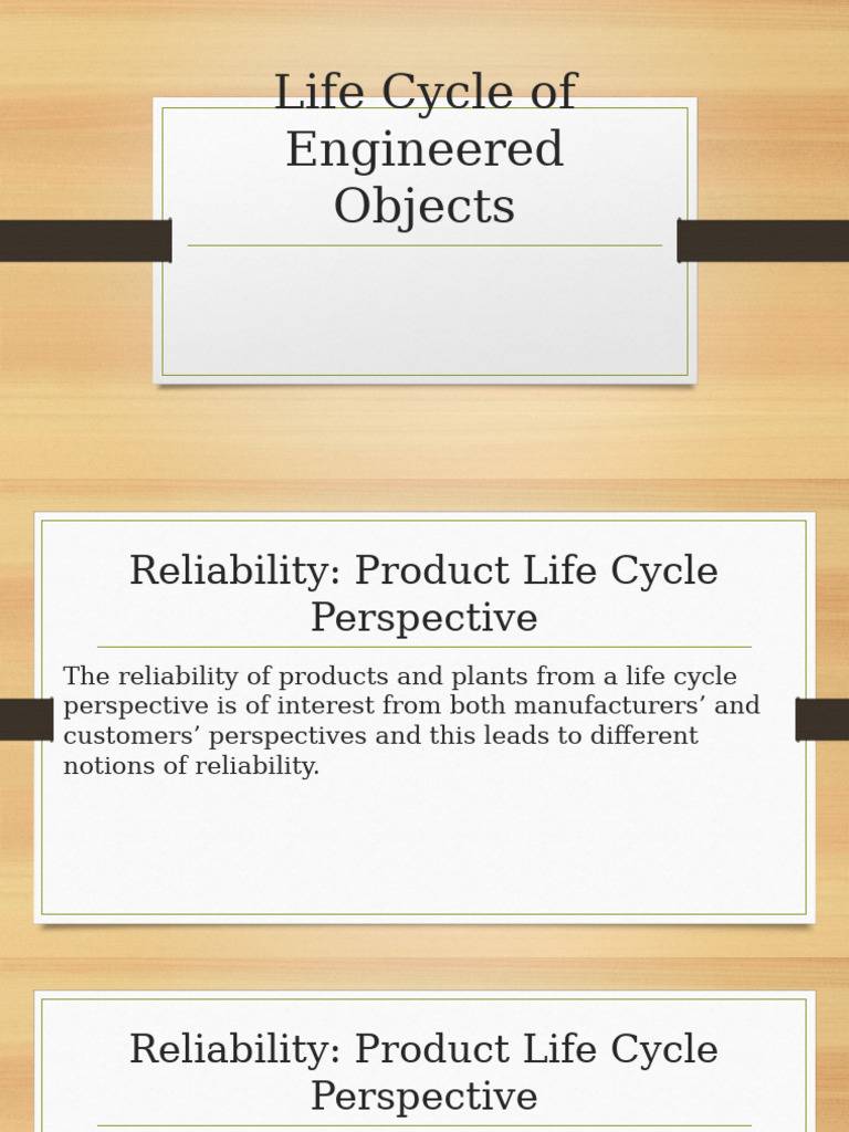Life Cycle of Engineered Objects | PDF | Reliability Engineering ...