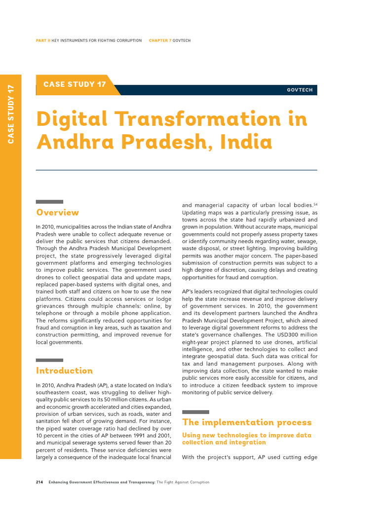 Digital Reforms in Andhra Pradesh | PDF | Geographic Information System ...