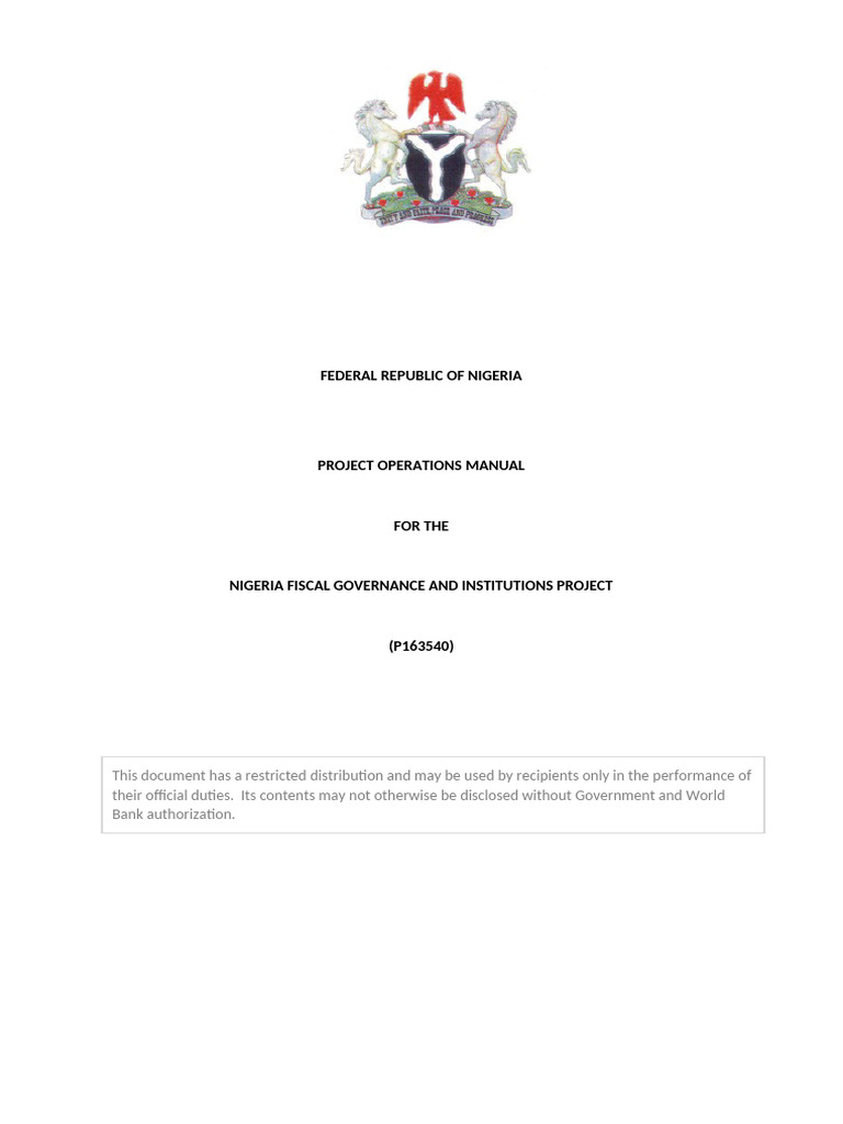 Nigeria Fiscal Governance Manual | PDF | Governance | Audit