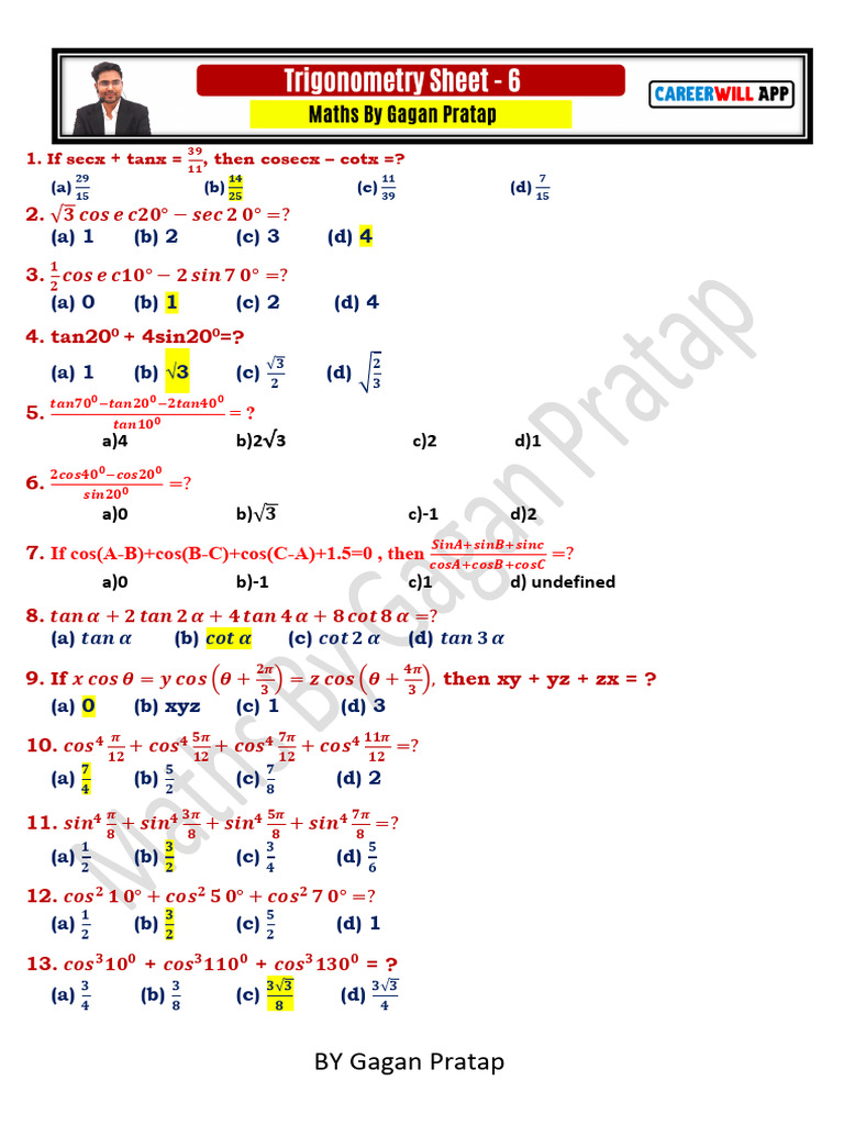 Trigonometry-6 | PDF